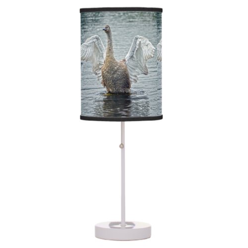 Preening Mute Swan Wildlife Photo design Table Lamp