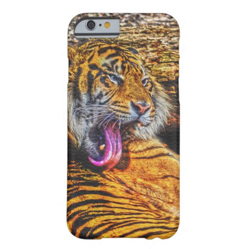 Preening Sumatran Tiger Big Cat Wildlife Art Barely There iPhone 6 Case