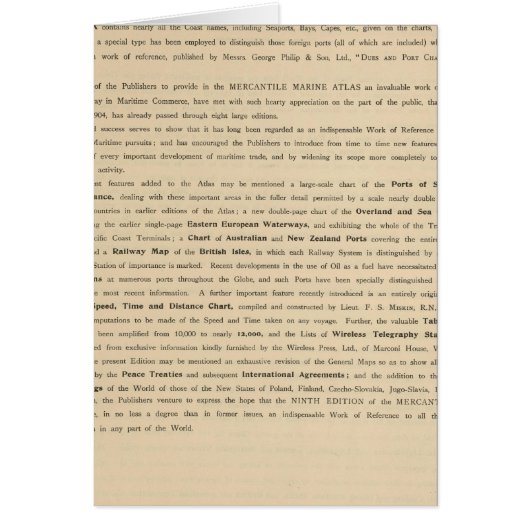 Preface New mercantile marine atlas (Front)