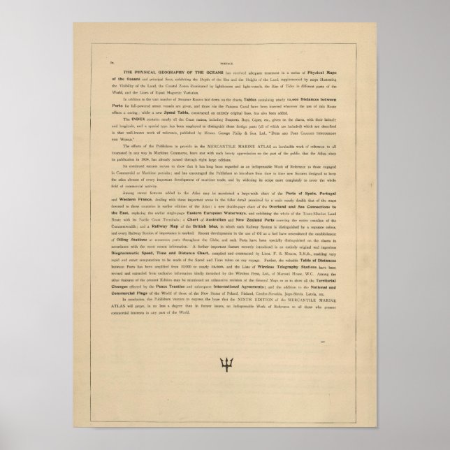 Preface New mercantile marine atlas Poster (Front)