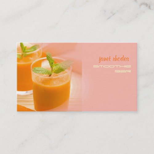 Prefectly fresh carrot juice business card template