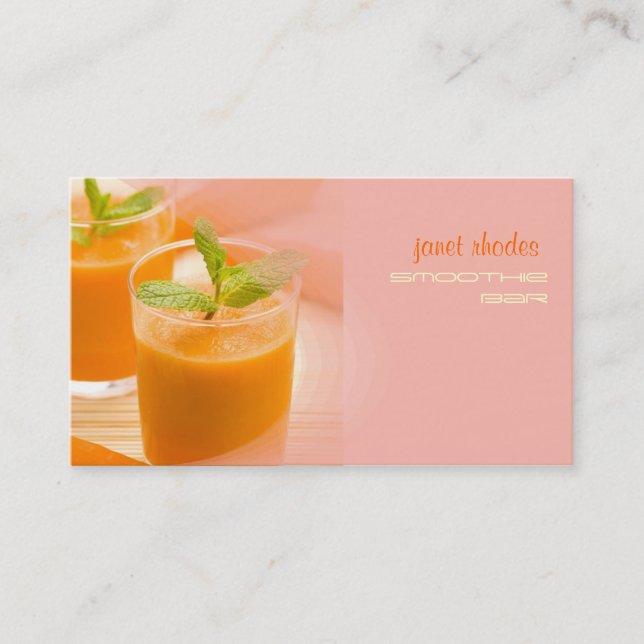 Prefectly fresh carrot juice business card (Front)