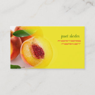 Prefectly fresh peaches business card