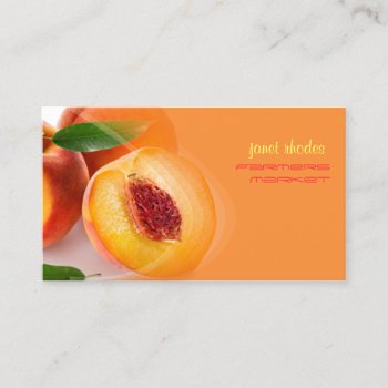 Prefectly Fresh Peaches Business Card by Create_Business_Card at Zazzle