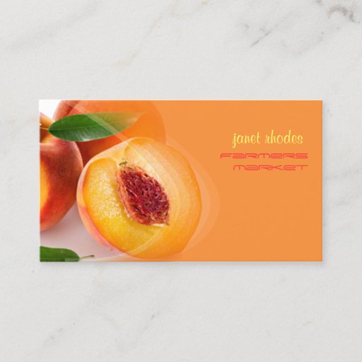 Customizable Prefectly fresh peaches business card