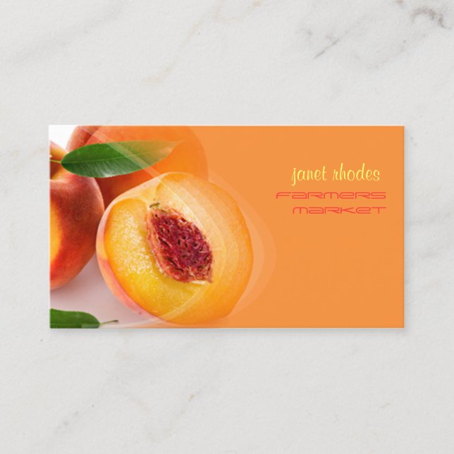 Prefectly fresh peaches business card (Front)
