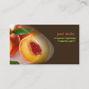 Prefectly fresh peaches business card