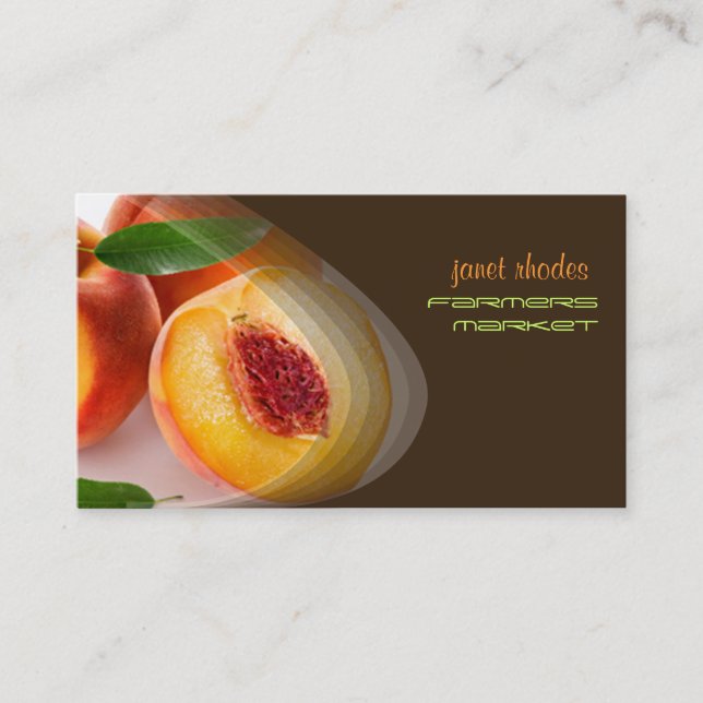 Prefectly fresh peaches business card (Front)