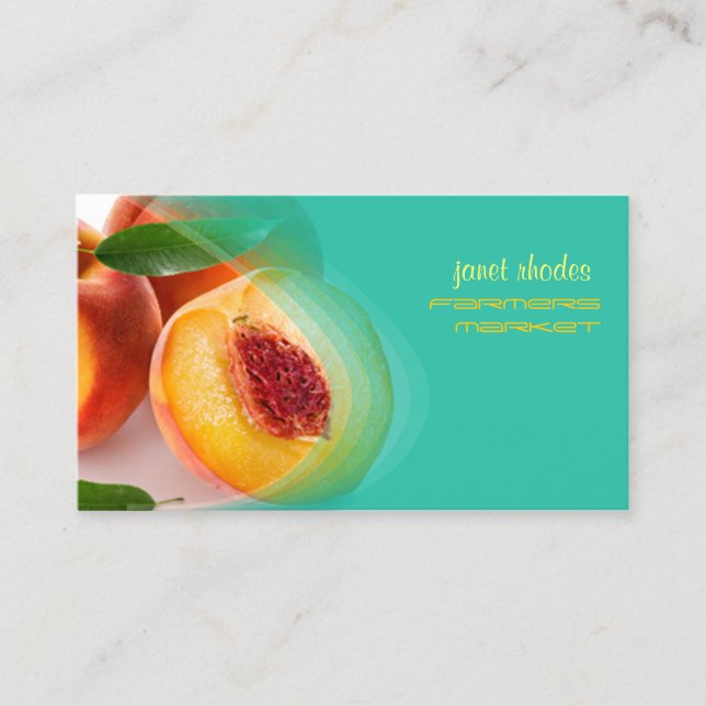 Prefectly fresh peaches business card (Front)