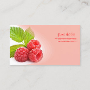 Prefectly fresh raspberry business card