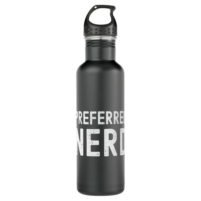 Preferred Nerd Technology Computer Programmer Smar Stainless Steel Water Bottle (Front)