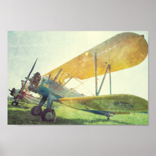 "Preflight" Antique Airplane Archival Poster
