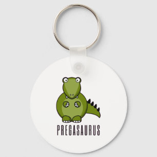 Pregasaurus Funny Gift for Pregnancy Announcement Keychain