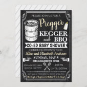 Pregger Kegger and BBQ Baby Shower Invitation (Front/Back)