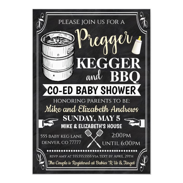 pregger kegger invitations