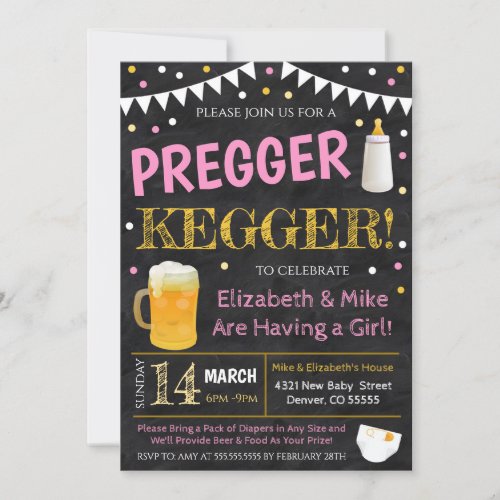 Pregger Kegger Baby Shower Invitation