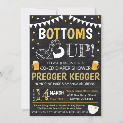 Pregger Kegger Baby Shower Invitation