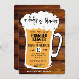 Pregger Kegger Beer Baby Shower Invitation