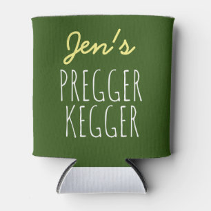 Pregger Kegger coed baby shower can coolers, baby Cooler