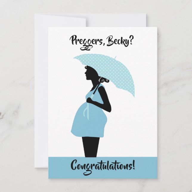 Preggers Custom Congratulations Card (Front)