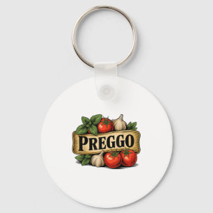 Preggo Costume Pregnancy Announcement Prego Pasta Keychain