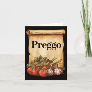 Preggo Sauce Cute Preggers Costume Pregnancy Annou Card