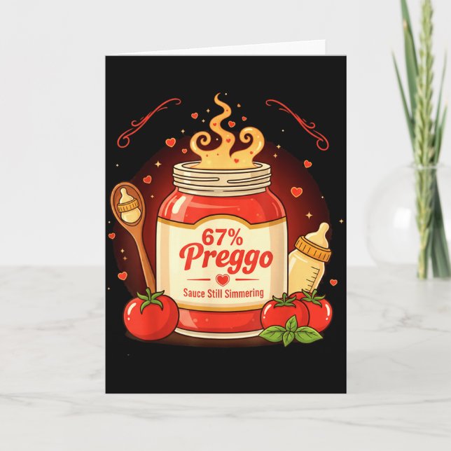 Preggo Sauce Pasta Pregnancy Announcement Funny 67 (Front)
