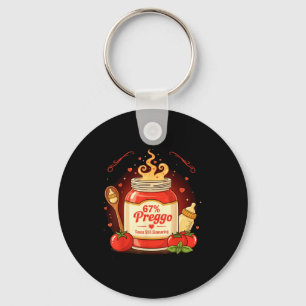 Preggo Sauce Pasta Pregnancy Announcement Funny 67 Keychain