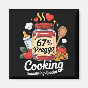 Preggo Sauce Pasta Pregnancy Announcement Funny 67 Magnet