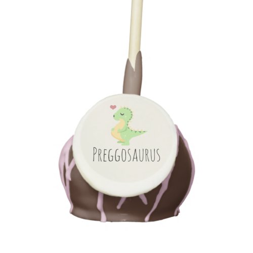 Preggosaurus Cute Dinosaur Baby Shower  Cake Pops
