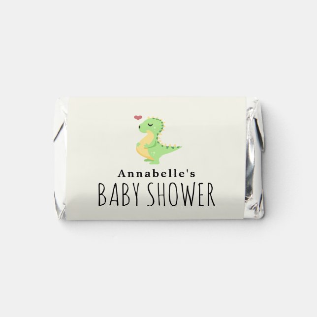 Preggosaurus Cute Dinosaur Baby shower  Hershey's Miniatures (Front)