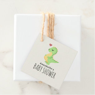 Preggosaurus Cute Dinosaur Baby shower Sticker Favor Tags