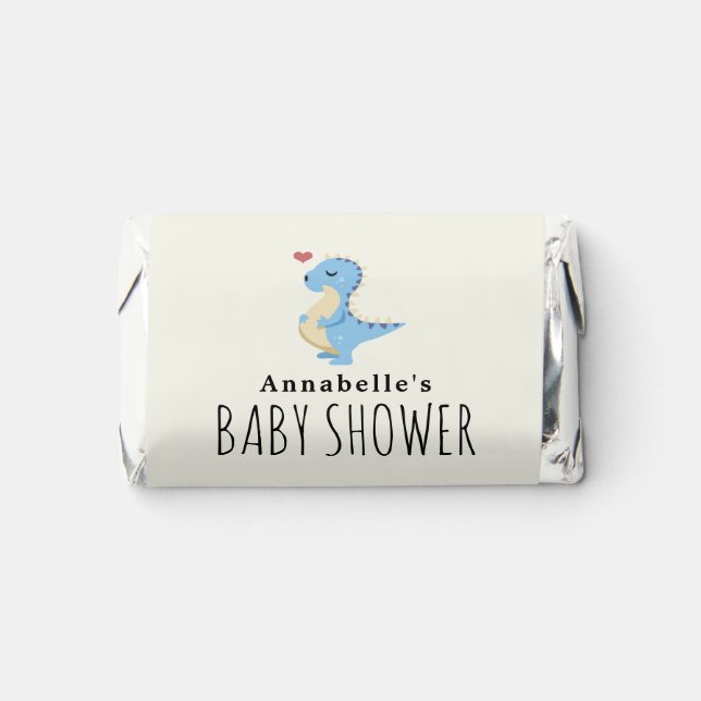 Preggosaurus Cute Dinosaur Boy Baby shower  Hershey's Miniatures (Front)