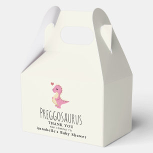 Preggosaurus Cute Dinosaur Girl Baby shower Favor Boxes