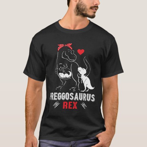 Preggosaurus rex dinosaur T_Shirt