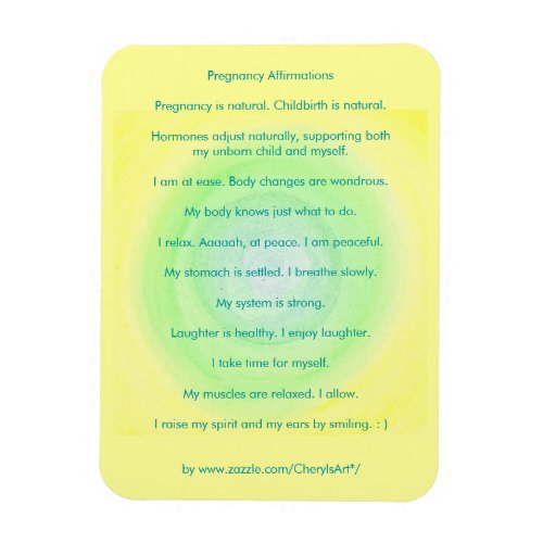 Pregnancy Affirmations Flexible Magnets