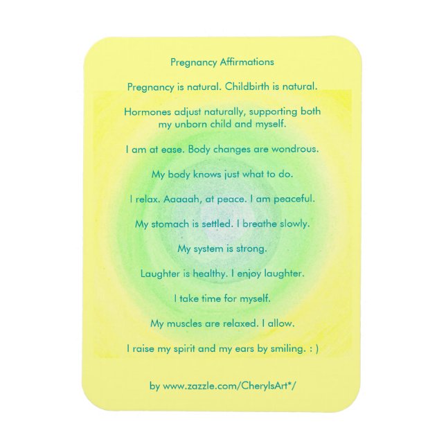 Pregnancy Affirmations Flexible Magnets (Vertical)