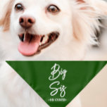 Pregnancy Announce Guard Bandana | Big Sis Green<br><div class="desc">Small or large,  this pet bandana can be used for dogs or cats. Minimal,  modern,  and customizable with your pet's name. 
What's cuter than announcing a pregnancy than with your fur child 🥰
All text is customizable ↣ just click the ‘Personalize’ button.</div>