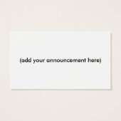 Pregnancy announcement (Back)