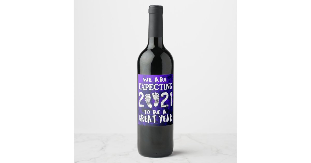 Pregnancy Announcement 2021 We Are Expecting Wine Label ...
