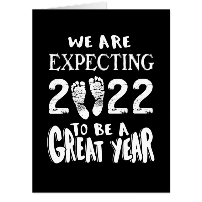 Pregnancy Announcement 2022 We Are Expecting Card (Front)