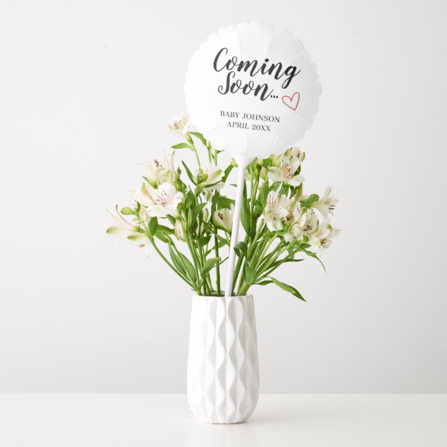 Pregnancy Announcement Baby Coming Soon Balloon (Vase)