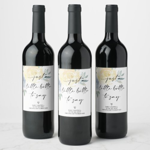 Pregnancy Announcement Baby Reveal Mom to Be Wine Label