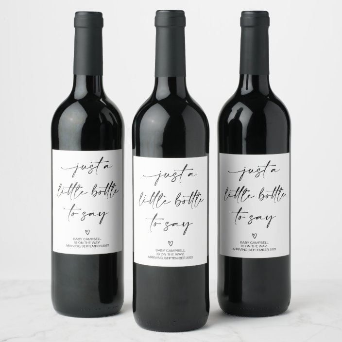 Pregnant Reveal Wine Bottle Stickers Mom to Be Grandmother to Be Gift