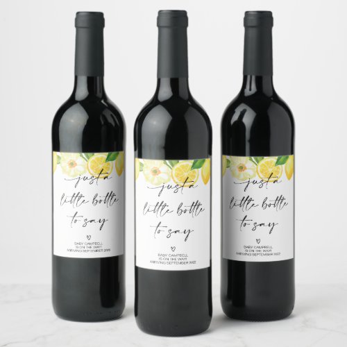Pregnancy Announcement Baby Reveal Mom to Be Wine Label