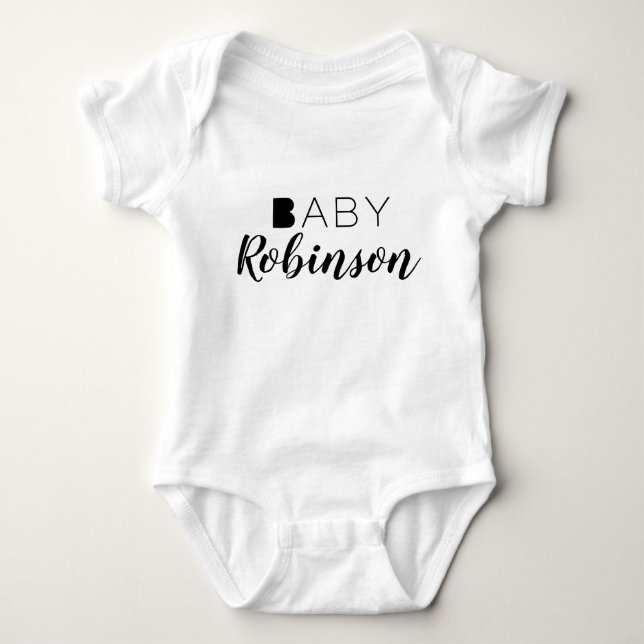 pregnancy announcement / baby shower personalized baby bodysuit (Front)