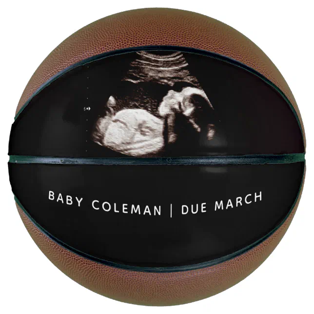 Pregnancy Announcement Baby Sonogram Photo Basketball Zazzle