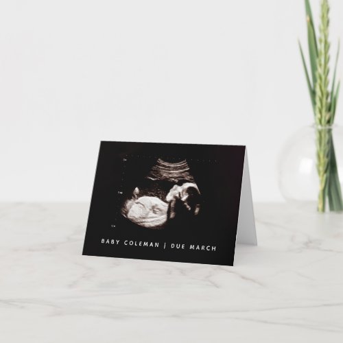 Pregnancy Announcement Baby Sonogram Photo Card