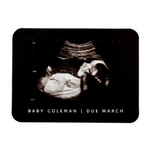 Pregnancy Announcement Baby Sonogram Photo Magnet
