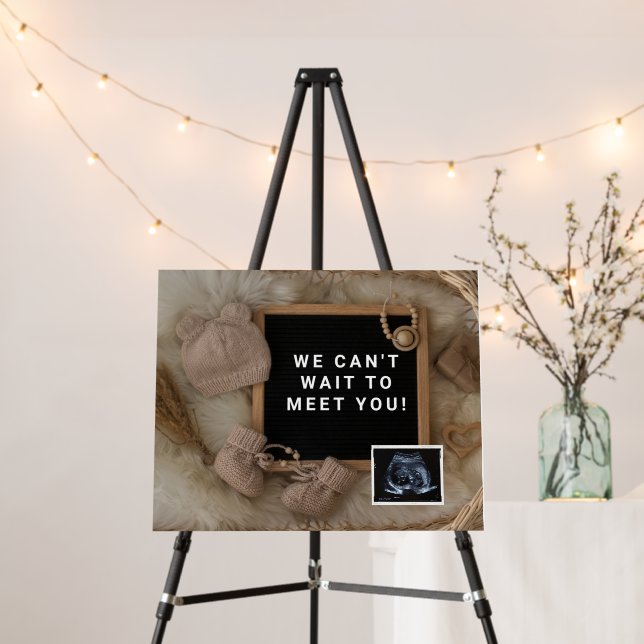 Pregnancy Announcement Baby Welcoming card, Gender Foam Board (In Situ (Stand))